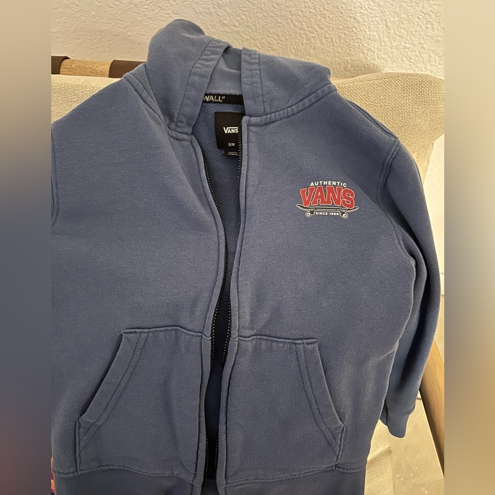 Vans light blue boys zipper sweater size 5